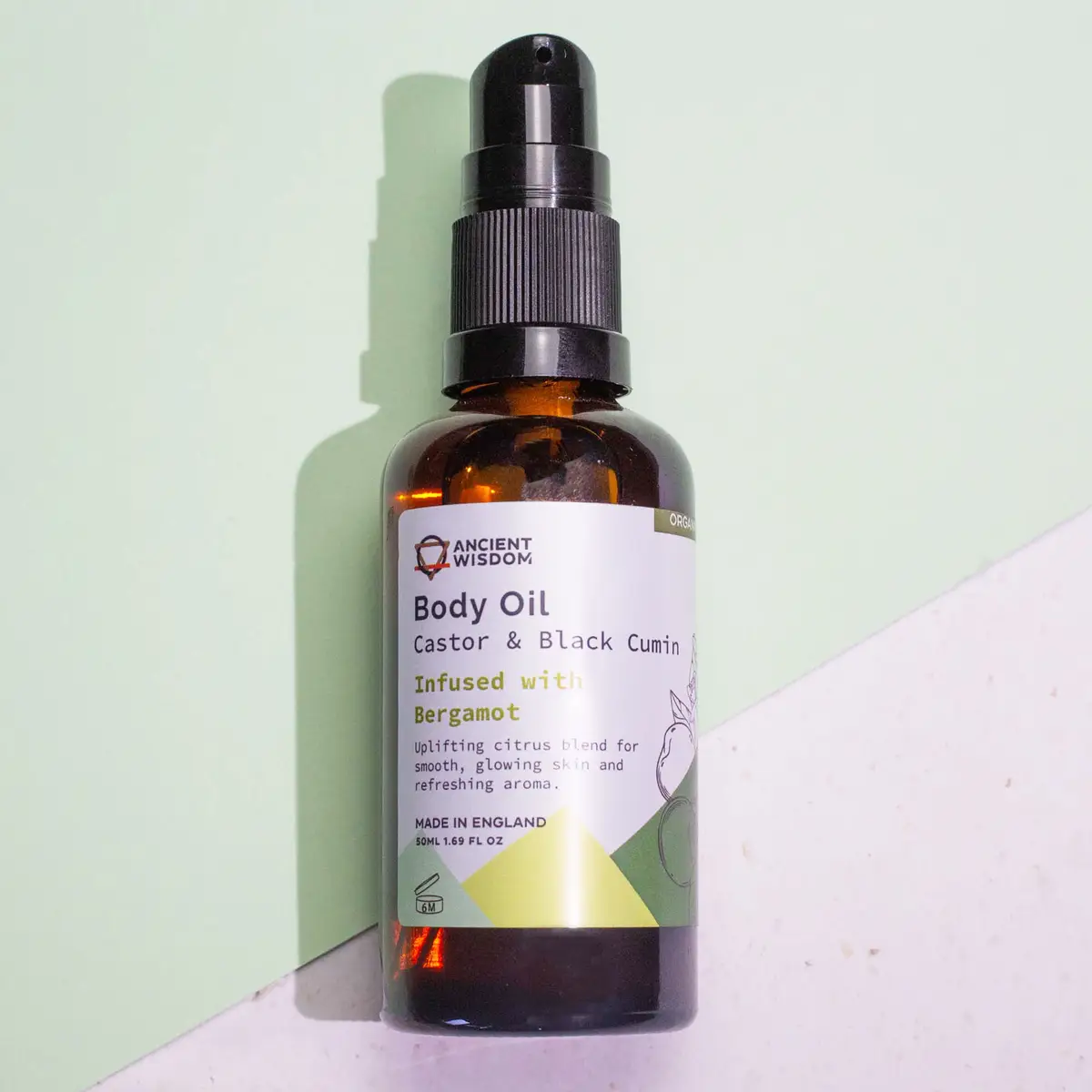 Ekologisk kroppsolja 50 ml med bergamott - produktbild 3