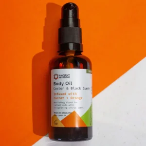 Ekologisk kroppsolja 50 ml med morot och apelsin - produktbild 2