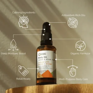 Ekologisk kroppsolja 50 ml med morot och apelsin - produktbild 5