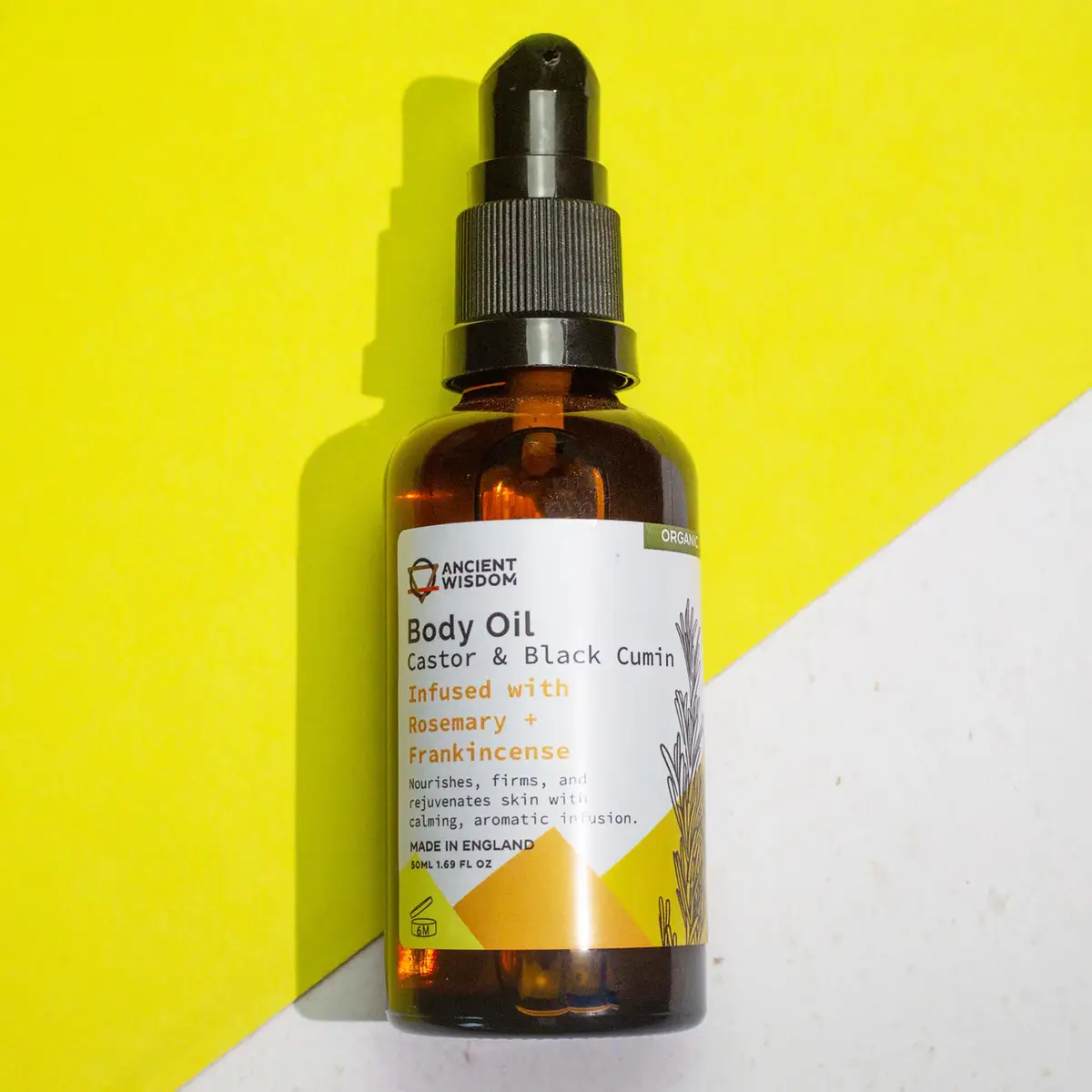 Ekologisk kroppsolja 50 ml med rosmarin och frankincense - produktbild 3