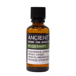 Flaska med ekologisk rosmarin eterisk olja 50 ml