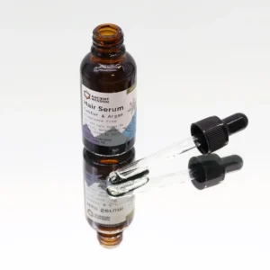 Ekologiskt doftfritt hårserum 30 ml med arganolja och ricinolja - produktbild 2