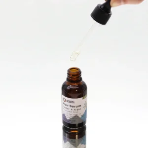 Ekologiskt doftfritt hårserum 30 ml med arganolja och ricinolja - produktbild 3