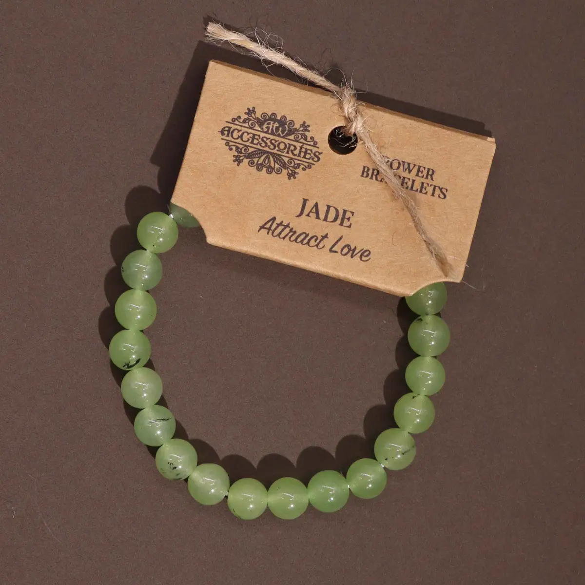 Energiarmband i jade med elastisk passform - produktbild 2
