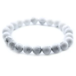 Energiarmband med vit jaspis - produktbild 3