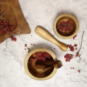 Ergo Teak Mortel och Stötkavel liten - produktbild 4