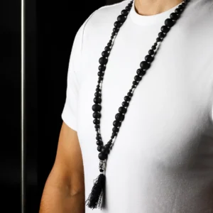 Essence of the Volcano halsband i lavasten med Buddha och tofs - produktbild 2