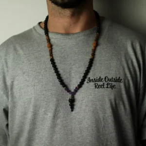 Essence of the Volcano halsband med lavasten och ametist - produktbild 2