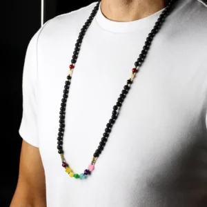 Essence of the Volcano halsband med lavasten och chakrabeads för känslomässig balans - produktbild 2