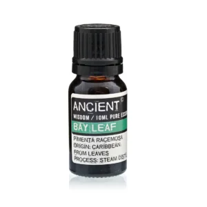 Flaska med eterisk lagerbladsolja 10 ml med etikett