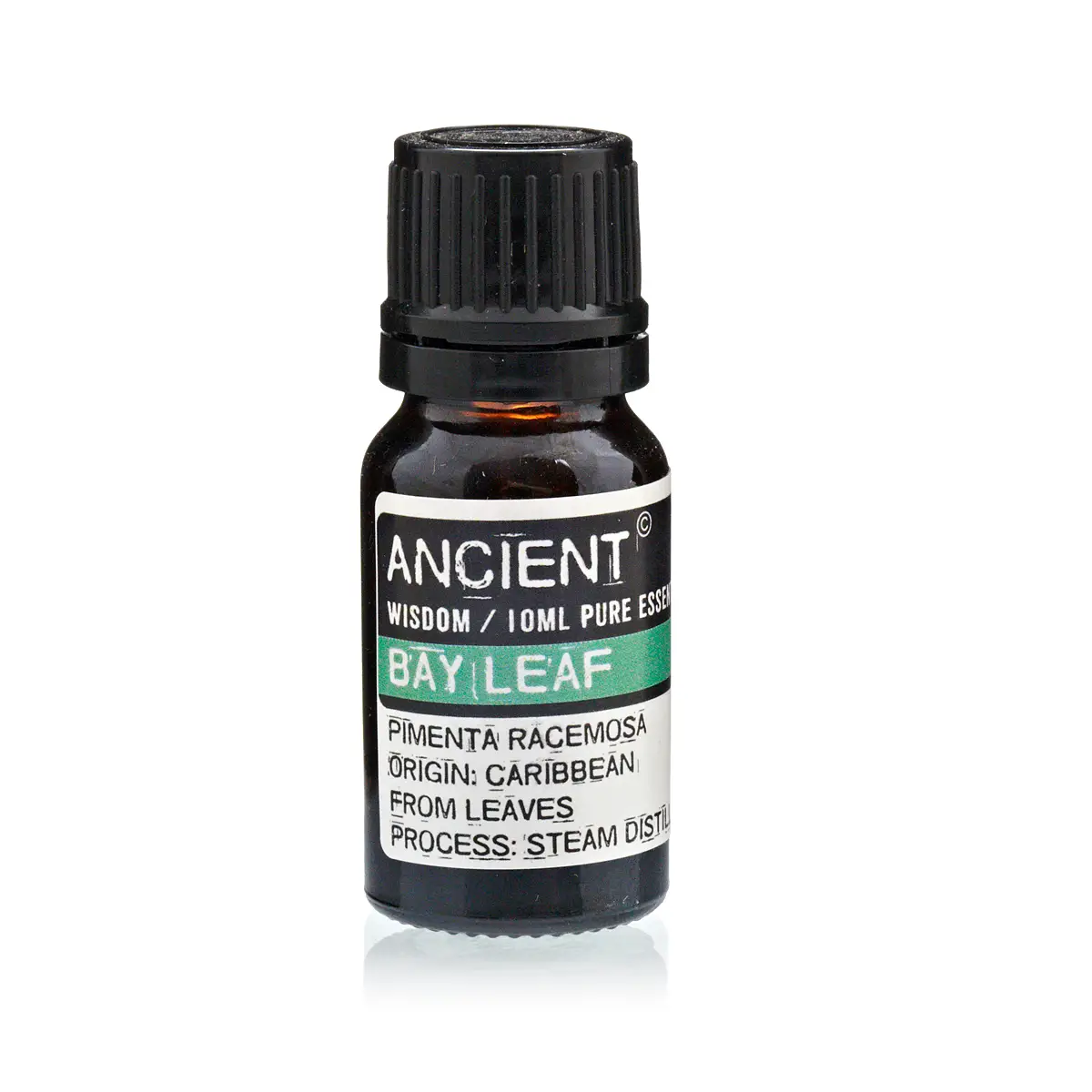 Flaska med eterisk lagerbladsolja 10 ml med etikett