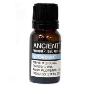 Flaska med eterisk olja av grönmynta 10 ml från Ancient Wisdom