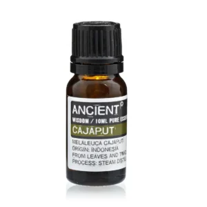 Flaska med 10 ml eterisk olja Cajeput med etikett