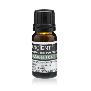 Flaska med eterisk olja citron-te-träd 10 ml med svart lock