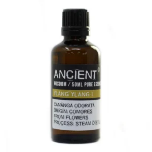 Brun glasflaska med eterisk olja Ylang Ylang 50 ml