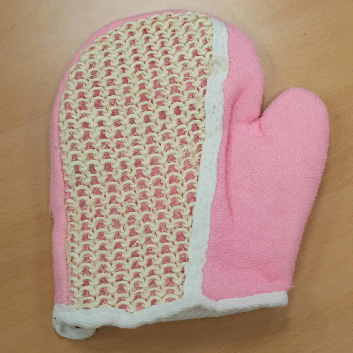 Exfolierande handskar i jute, blandade färger - produktbild 2