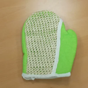 Exfolierande handskar i jute, blandade färger - produktbild 4