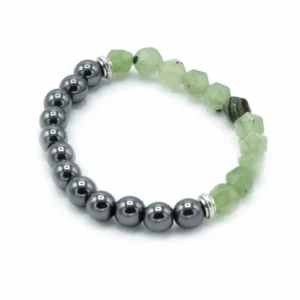 Fasetterat armband med magnetisk jade och hematit - produktbild 2