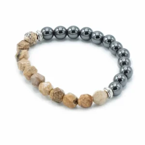 Fasetterat armband med magnetisk picture jaspis - produktbild 2