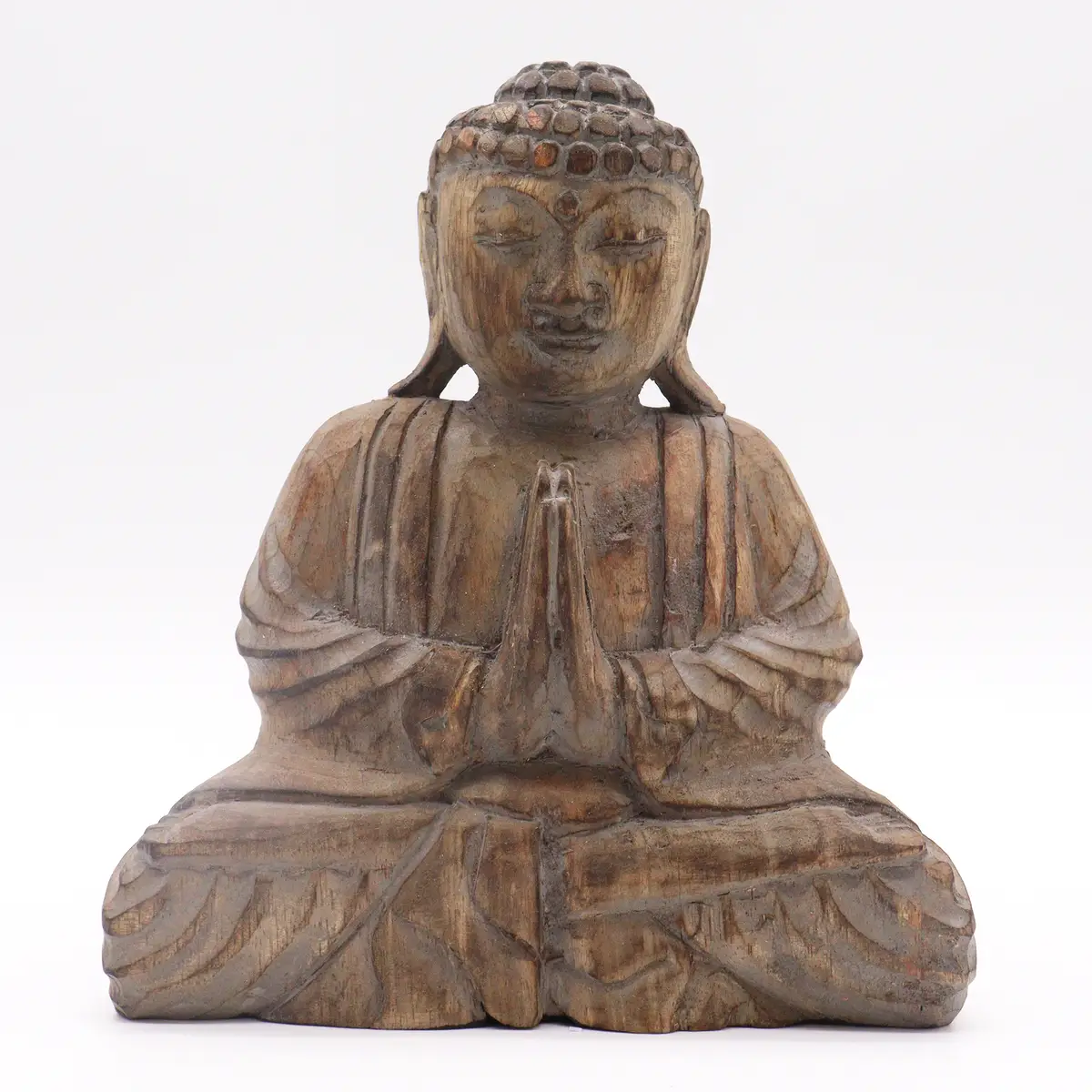 Feng Shui Buddha-set med Hamsa i grått trä - produktbild 6