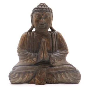 Feng Shui Buddha-set med Om-symbol i grått och svart - produktbild 5