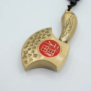 Feng Shui hängande ceremoniell yxa i mässing - produktbild 2