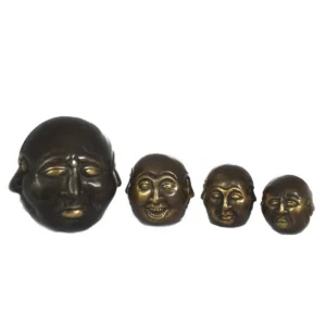 Fengshui-figur i mässing med fyra ansikten 4,5 cm - produktbild 2