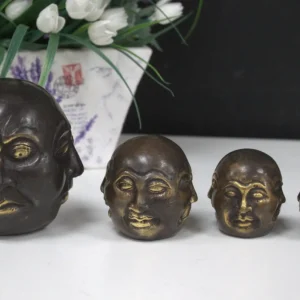 Fengshui-figur i mässing med fyra ansikten, 5 cm - produktbild 6