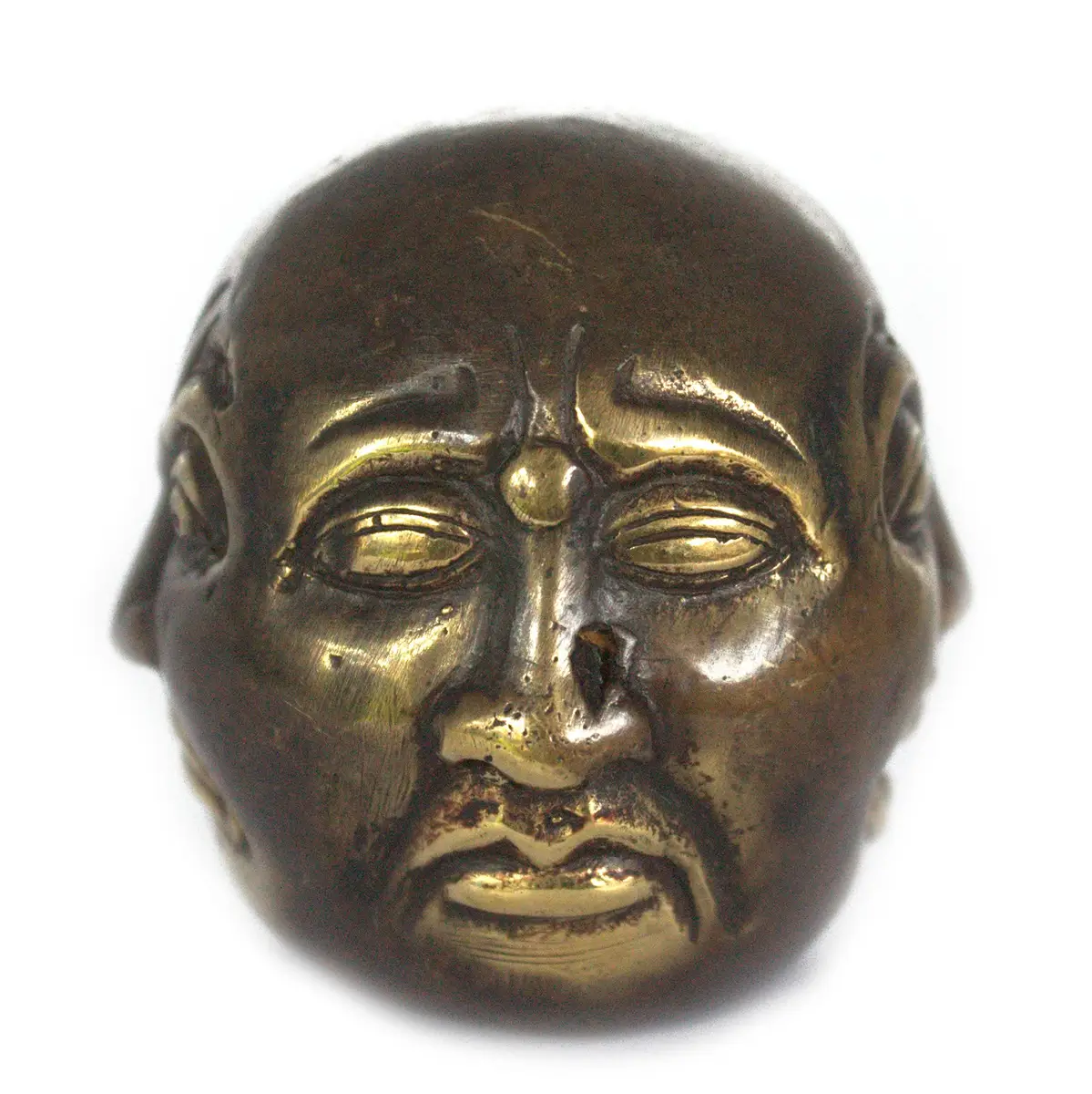 Fengshui-figur i mässing med fyra ansikten, 6 cm - produktbild 5