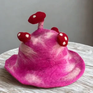 Filtad svamphatt i chockrosa - produktbild 2