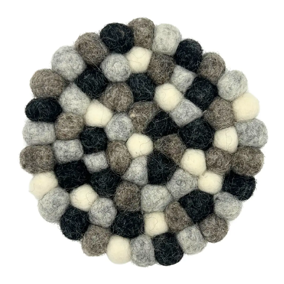 Filtunderlägg runda 10 cm gråmelerade, 4-pack - produktbild 2