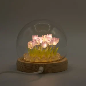 Floral Glow Trädgårdskupol med 20 LED-tulpaner USB - produktbild 5