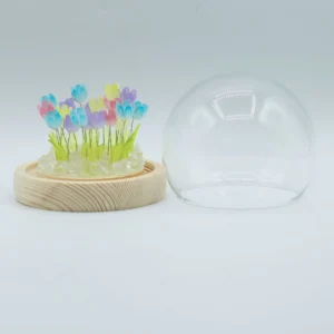 Floral Glow Trädgårdskupol med 20 tulpaner i flera färger och LED USB-belysning - produktbild 3