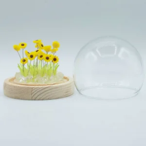 Floral Glow Trädgårdskupol med solrosor och LED USB - produktbild 2