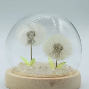Floral Glow Trädgårdskupol med två maskrosor och LED USB - produktbild 3