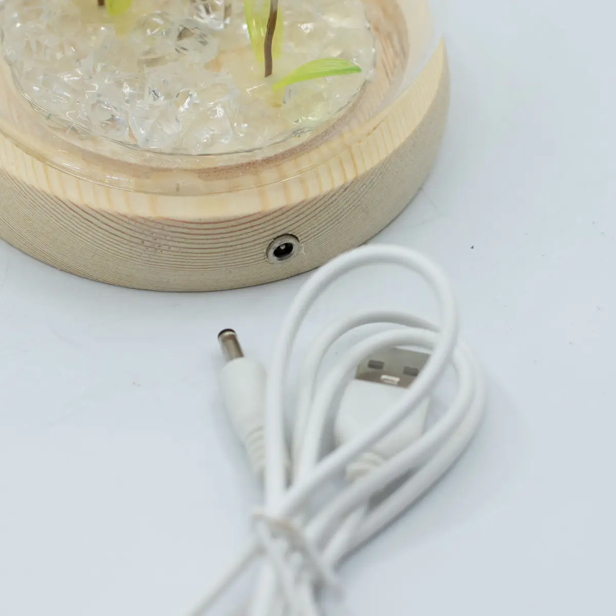 Floral Glow Trädgårdskupol med två maskrosor och LED USB - produktbild 4
