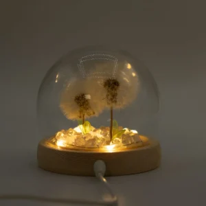 Floral Glow Trädgårdskupol med två maskrosor och LED USB - produktbild 5