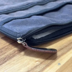 Fodral för surfplatta i stonewash bomull 21x29 cm kolgrå - produktbild 2