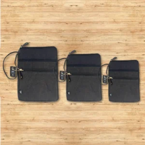Fodral för surfplatta i stonewash bomull 21x29 cm kolgrå - produktbild 3