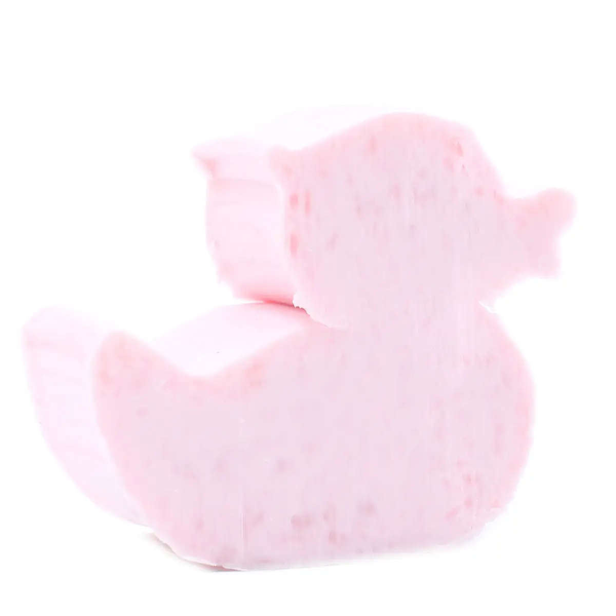 Rosa gästhandsåp formad som en anka
