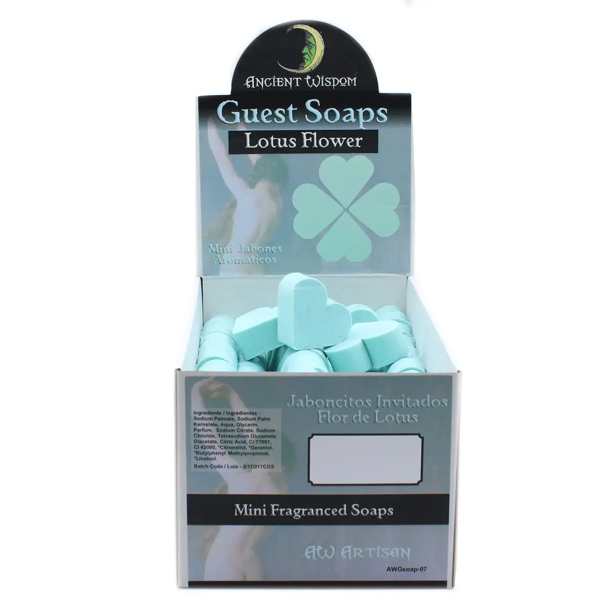 Formade Gästhandsåper i Hjärtform med Lotusdoft, 10-pack - produktbild 3