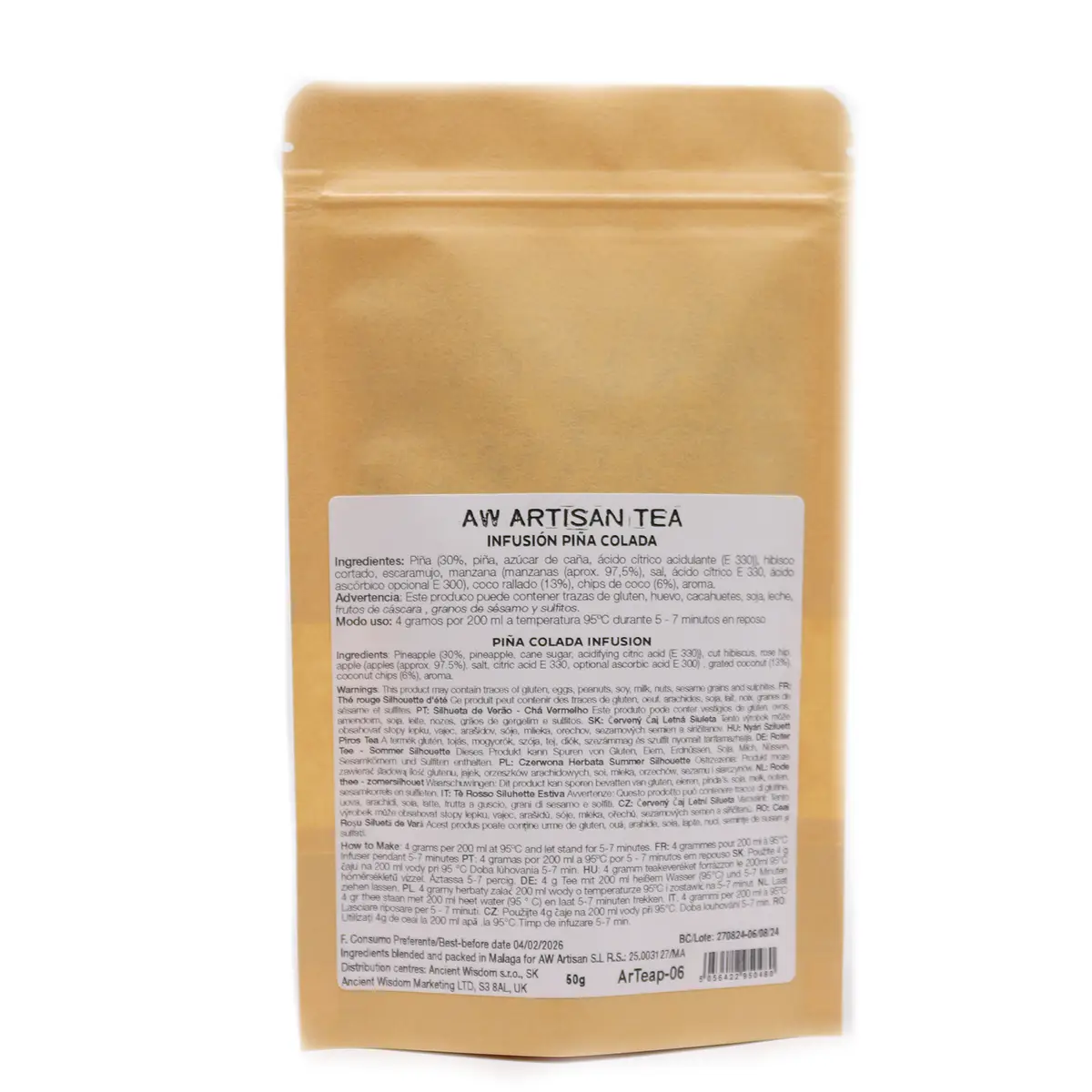 Frukt- och hibiskusinfusion med ananas och kokos 50 g - produktbild 3