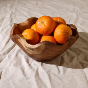 Fruktskål i teakträ, medium, 21x9 cm - produktbild 2