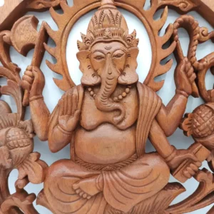 Ganesh träpanel 40 cm - produktbild 2