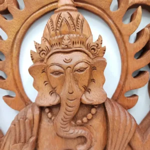 Ganesh träpanel 40 cm - produktbild 3