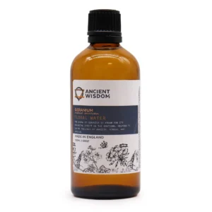 Flaska med geranium hydrolat 100 ml från Ancient Wisdom