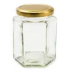 Glasburk med sex sidor och lock, 150 ml