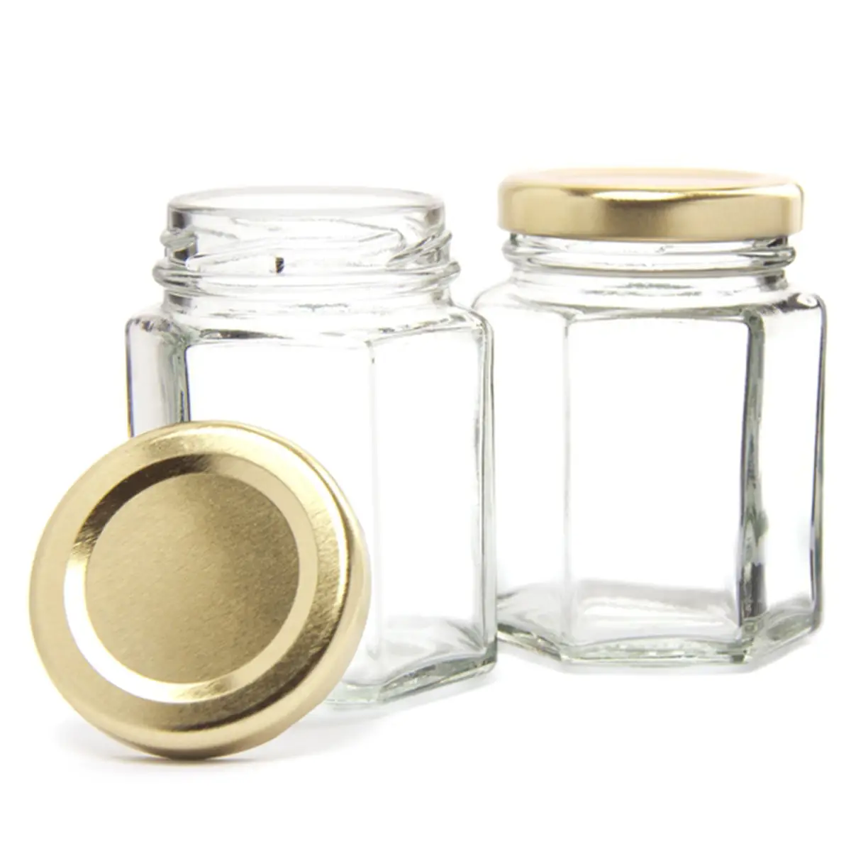 Glasburk med sex sidor och lock, 150 ml - produktbild 2