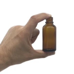 Glasflaska 30 ml bärnsten - produktbild 2