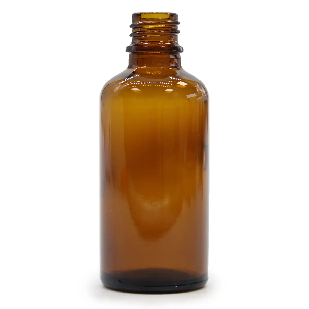 Bärnstensfärgad glasflaska med skruvgänga, 50 ml
